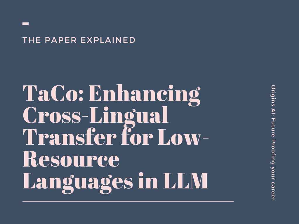 aCo: Enhancing Cross-Lingual Transfer for Low-Resource Languages in LLM