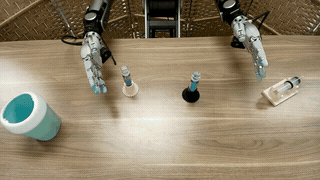 GR00T N1.7 controlling a robot arm performing a bimanual tabletop manipulation task