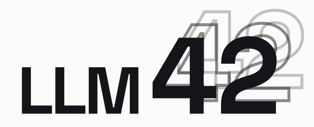 LLM-42 project logo showing the numeral 42 used as the system identifier for the deterministic inference framework