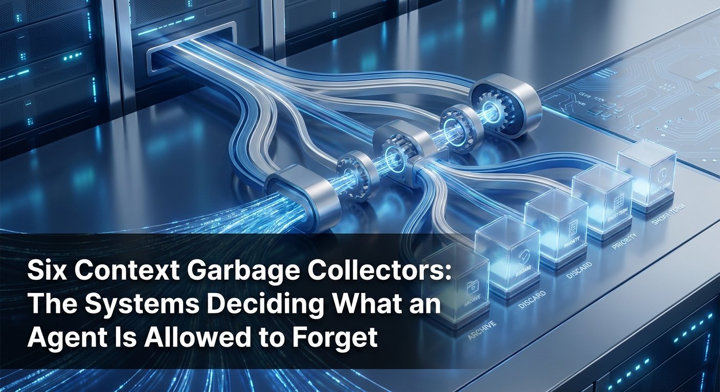 Six Context Garbage Collectors: The Systems Deciding What an Agent Is Allowed to Forget