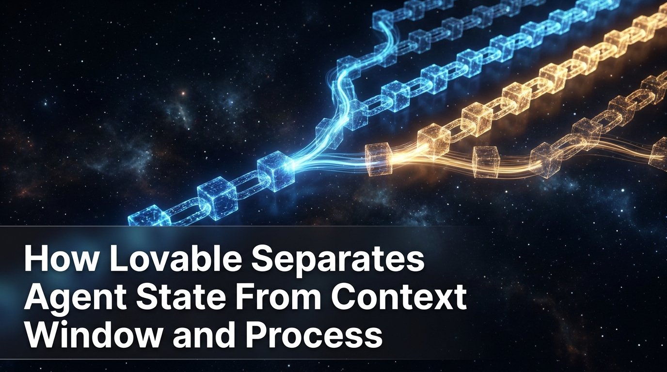 How Lovable Separates Agent State From Context Window and Process