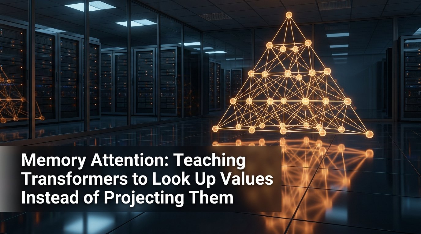 Memory Attention: Teaching Transformers to Look Up Values Instead of Projecting Them