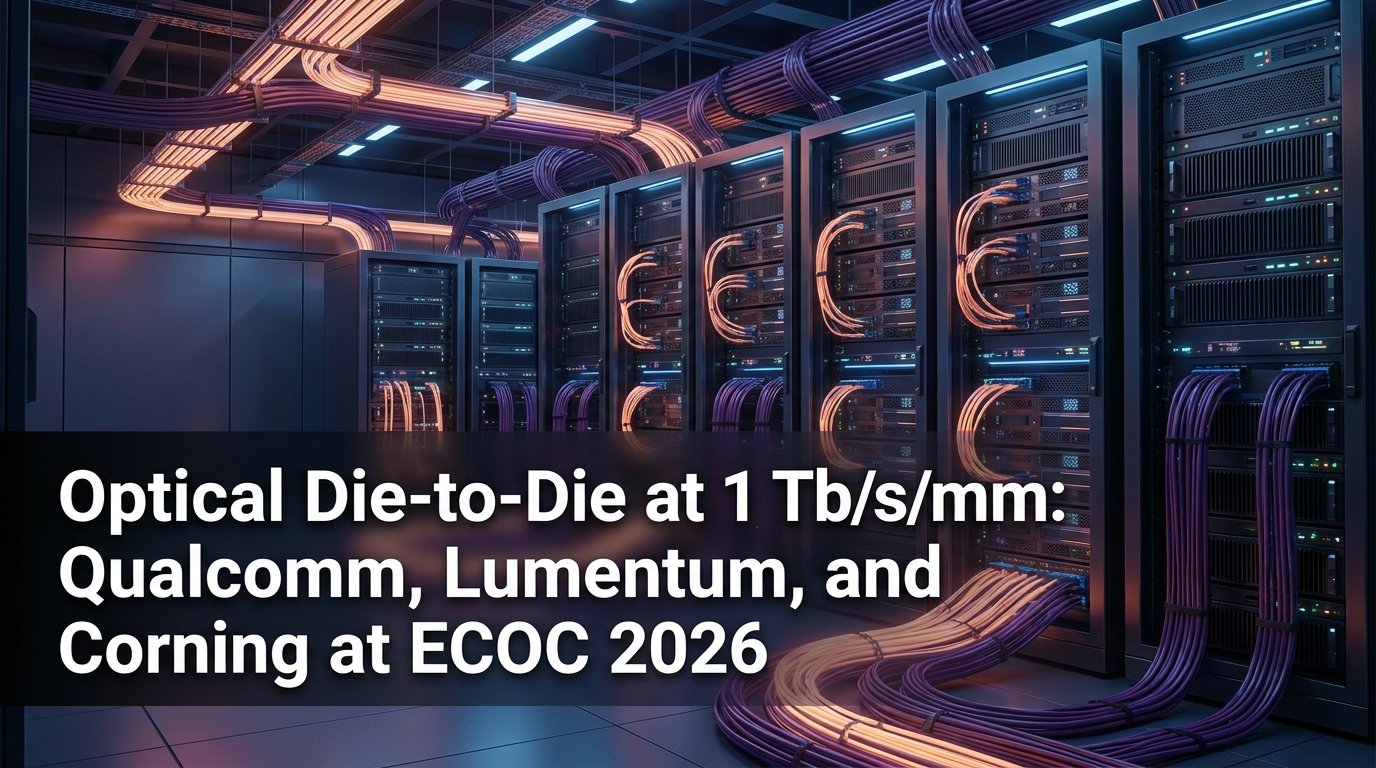 Optical Die-to-Die at 1 Tb/s/mm: Qualcomm, Lumentum, and Corning at ECOC 2026
