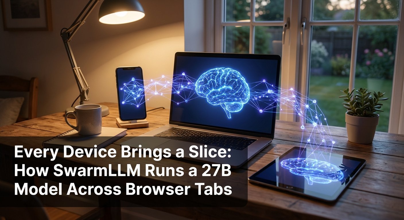 Every Device Brings a Slice: How SwarmLLM Runs a 27B Model Across Browser Tabs